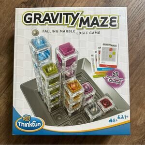 NEW!! Gravity Maze Logic Game, ThinkFun, Falling Marble, Multi-Player, 8+